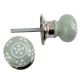 Sage Green Polka Dot Mortice Handle 2.25